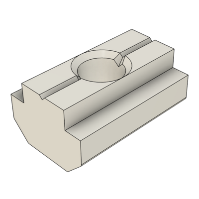 MODULAR SOLUTIONS ZINC PLATED FASTENER&lt;br&gt;M8 LONG RECTANGLE NUT